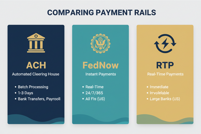 💳 ACH vs. FedNow vs. RTP — The Real-Time Payments Deep Dive